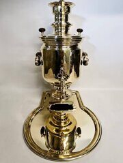 Поднос для самовара латунный большой